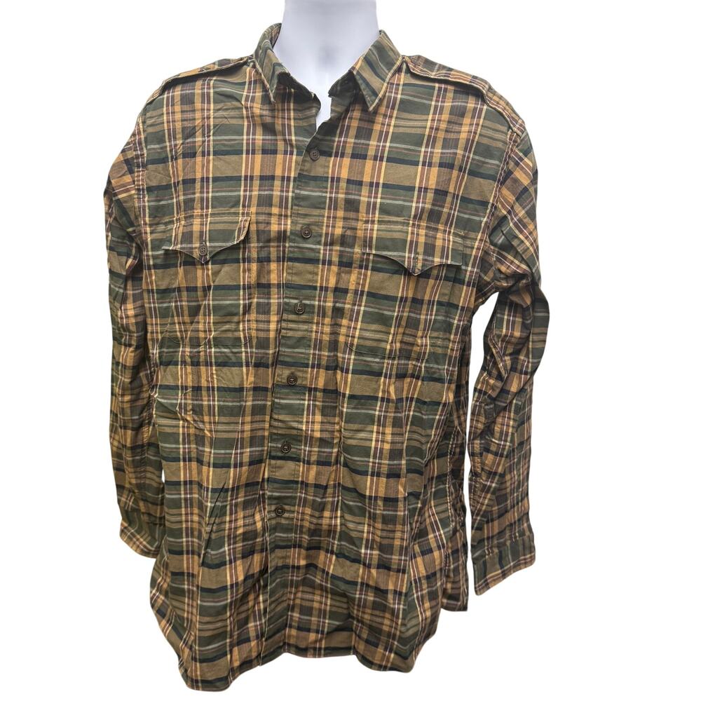 RARE Polo Ralph Lauren Mens L Military Classic Fit Camo Long button up long